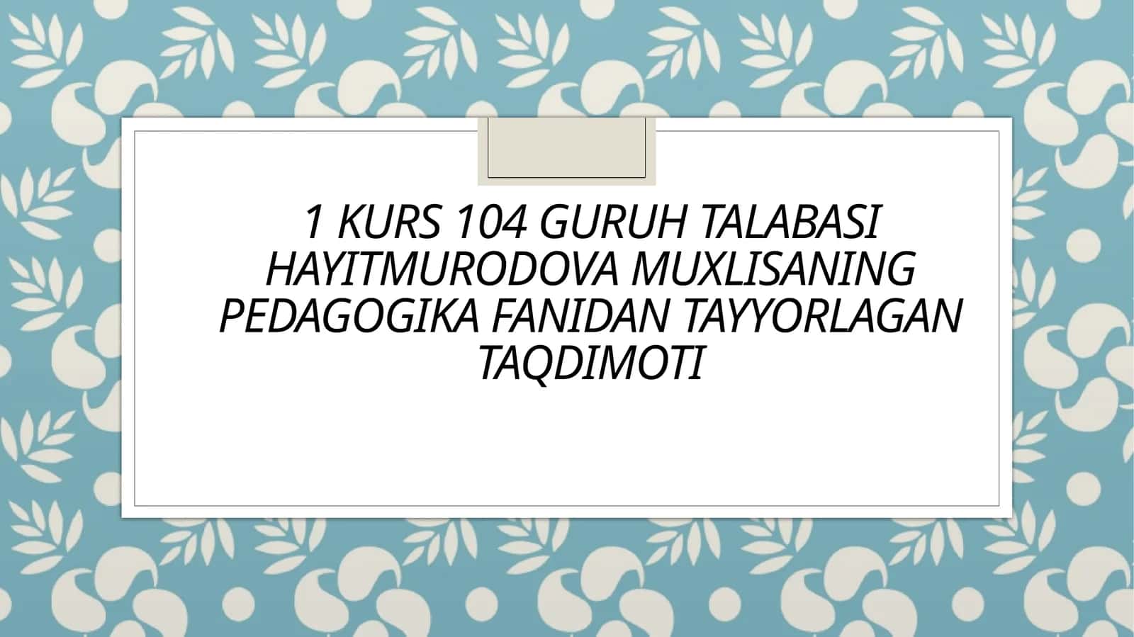 Bolalarni maktabga tayyorlashda aqliy tarbiyaning ahamiyati