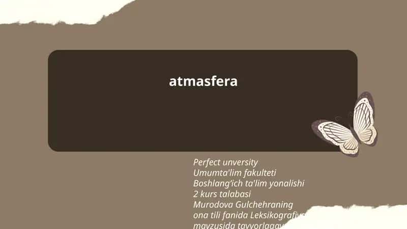 Leksikografiya mavzusida tayyorlagayan MUSTAQIL ISHI