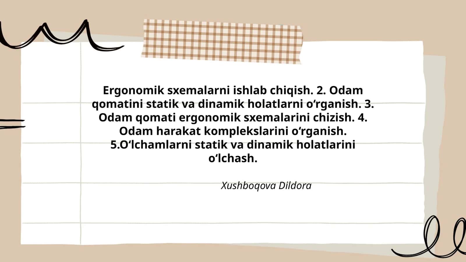 Ergonomik sxemalarni ishlab chiqish