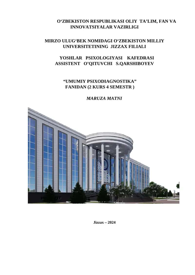 Umumiy Psixodiagnostika