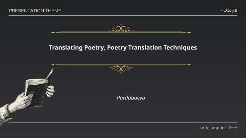 Translating Poetry, Poetry Translation Techniques