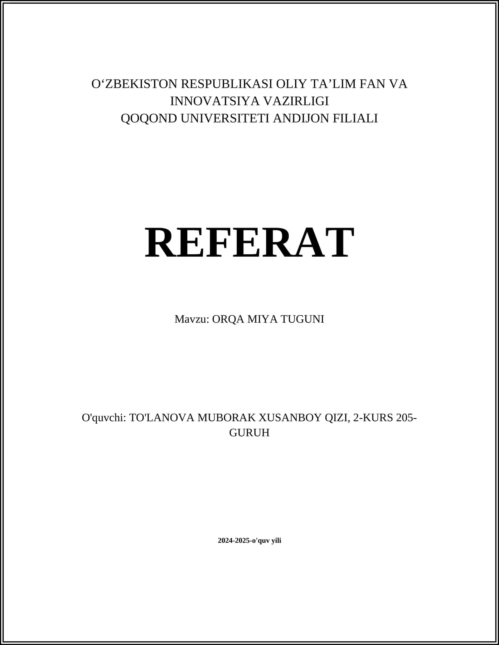 ORQA MIYA TUGUNI