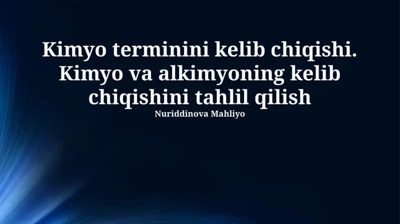 Kimyo va Alkimyo: Kelib Chiqishi va Evolyutsiyasi