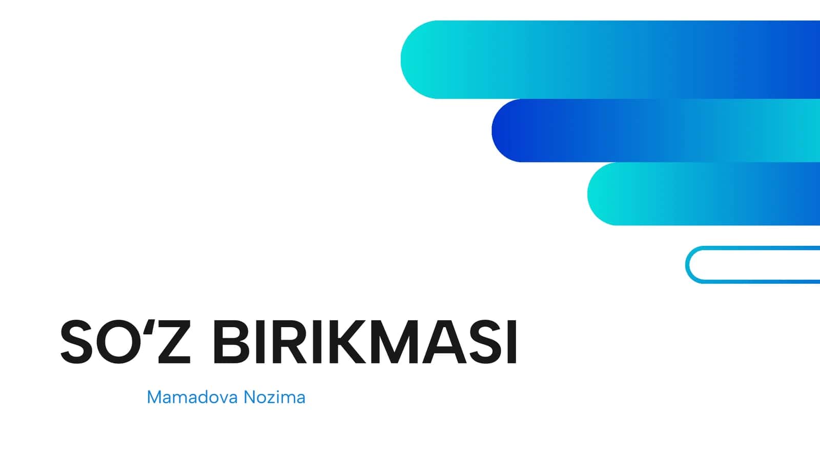 SOʻZ BIRIKMASI