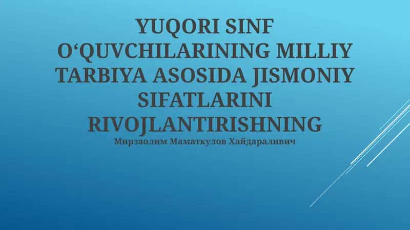 Milliy tarbiya asoslari