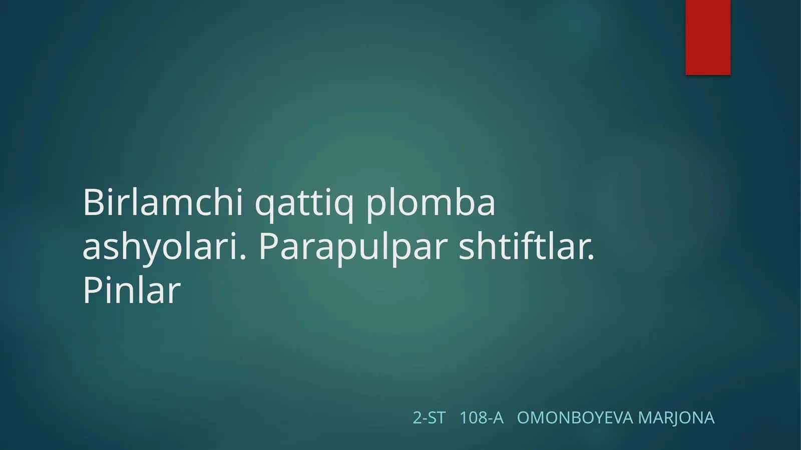 Birlamchi qattiq plomba ashyolari
