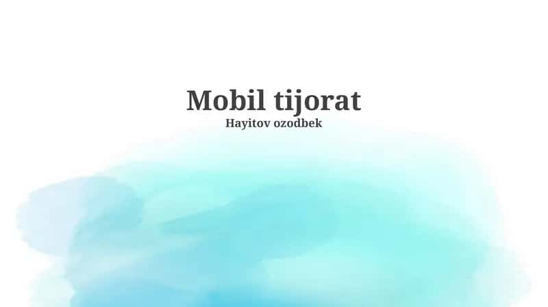 Mobil tijorat