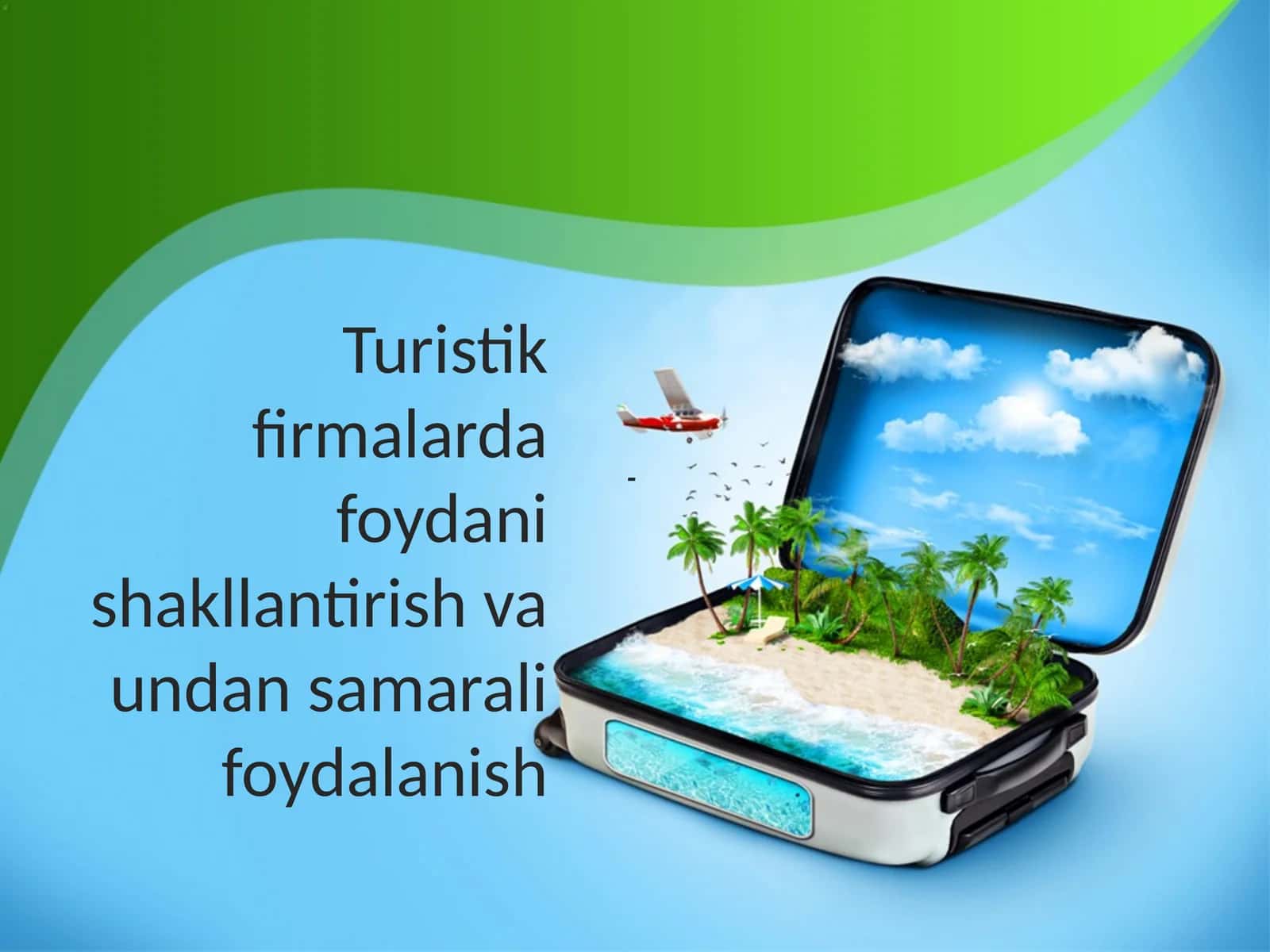 Turistik firmalarda foydani shakllantirish va undan samarali foydalanish