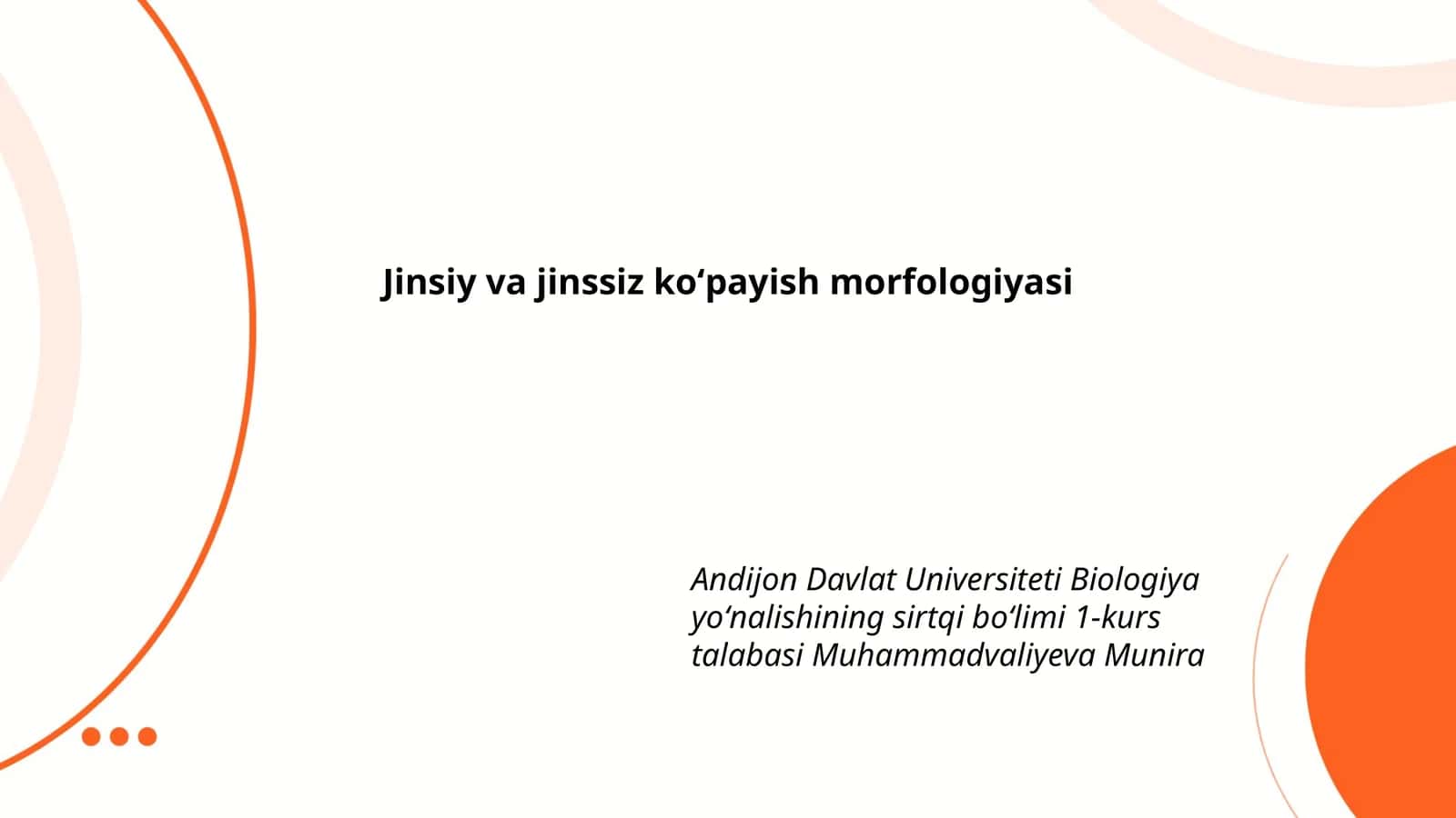 Jinsiy va jinssiz koʻpayish morfologiyasi