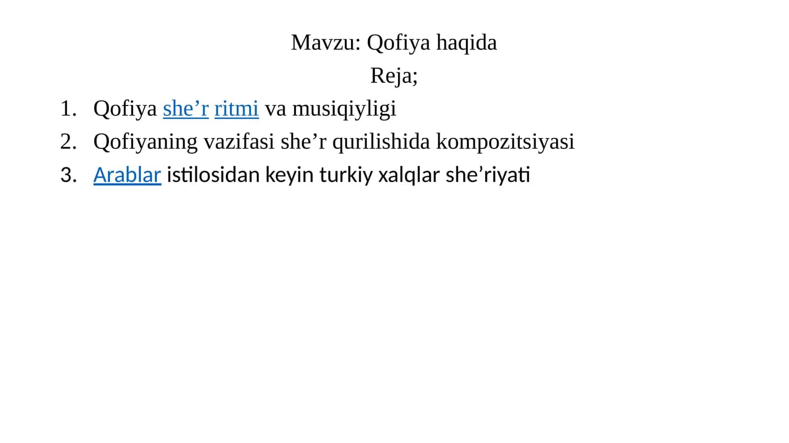 Qofiya haqida