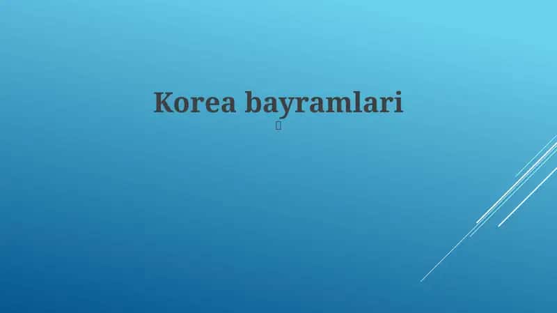 Korea bayramlari
