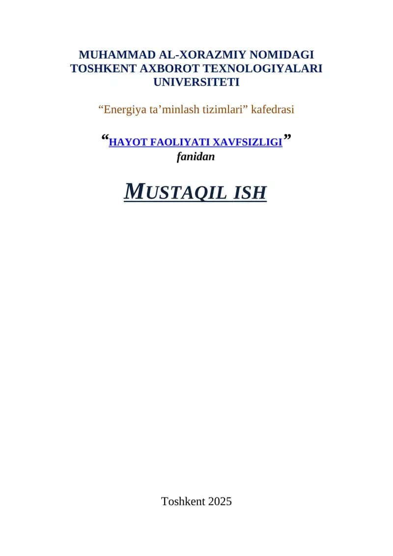 Ishlab chiqarish mikroiqlimining inson salomatligiga salbiy ta’siri va ventilyatsiya tizimlari samaradorligi