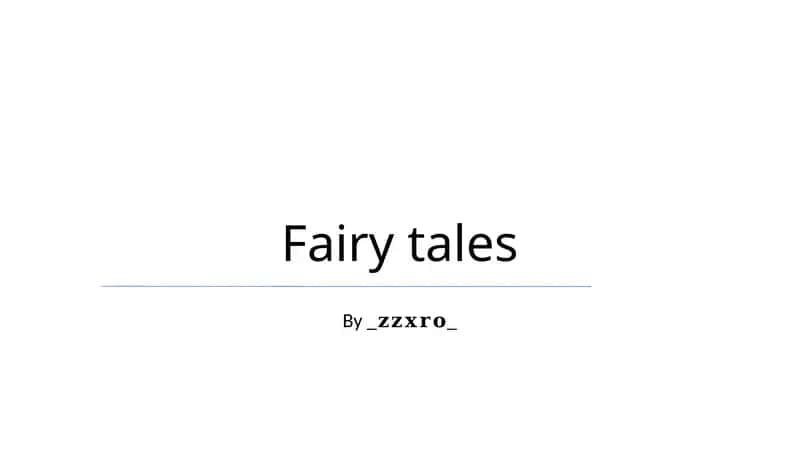 Fairy tales