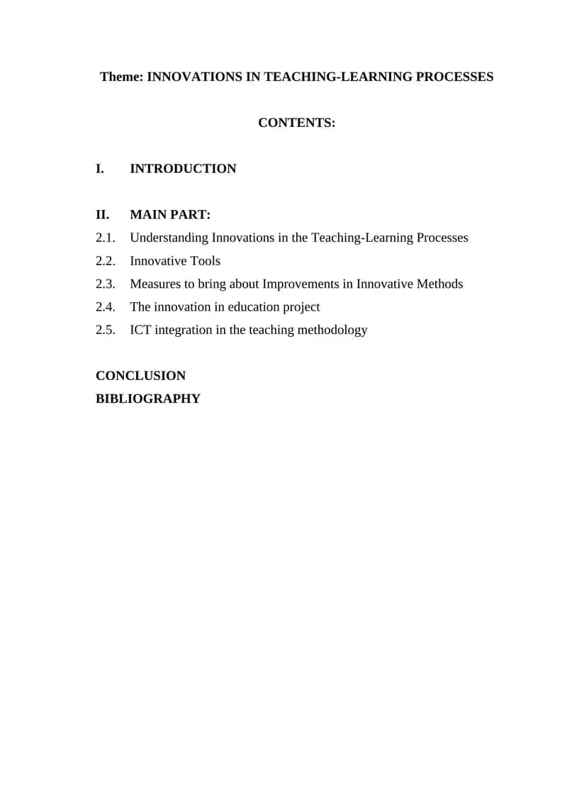 INNOVATIONS IN TEACHING-LEARNING PROCESSES