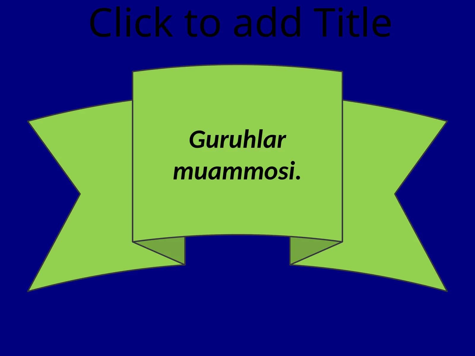 Guruhlar muammosi
