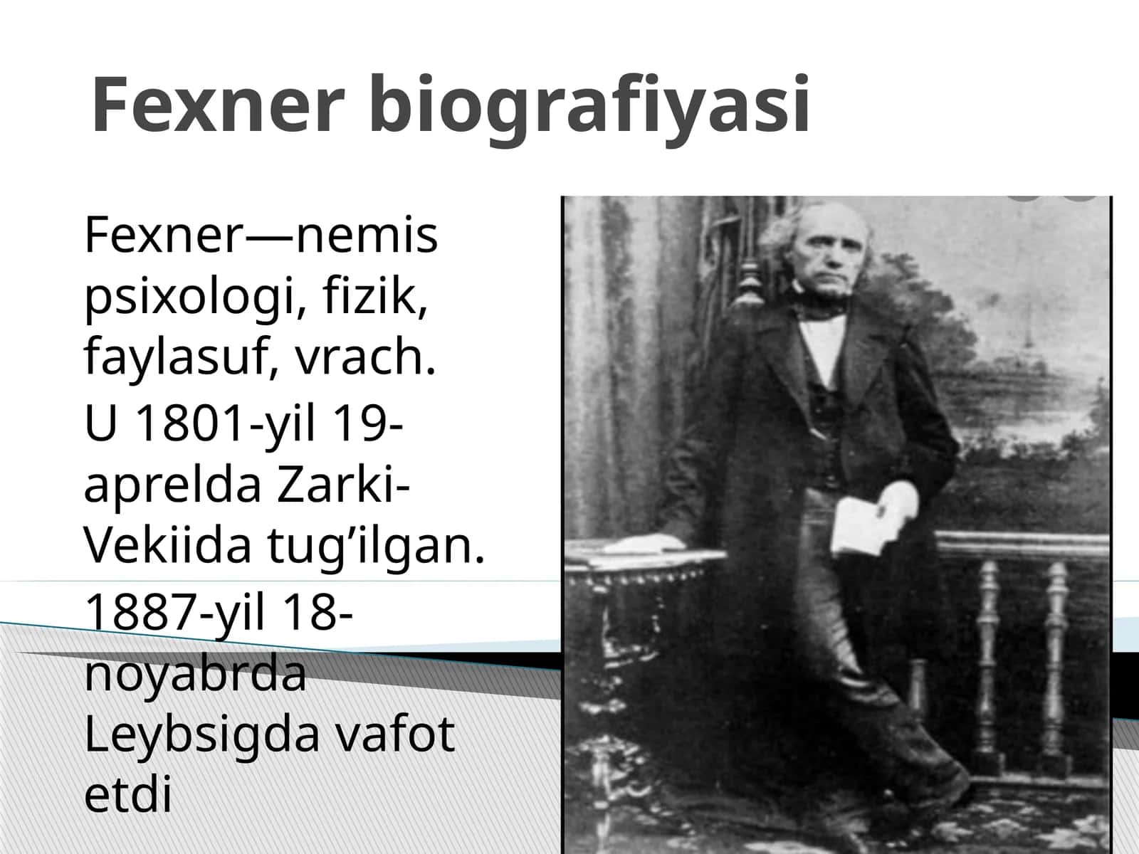 Fexner biografiyasi