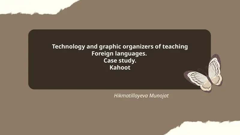 Technology and graphic organizers of teaching Foreign languages