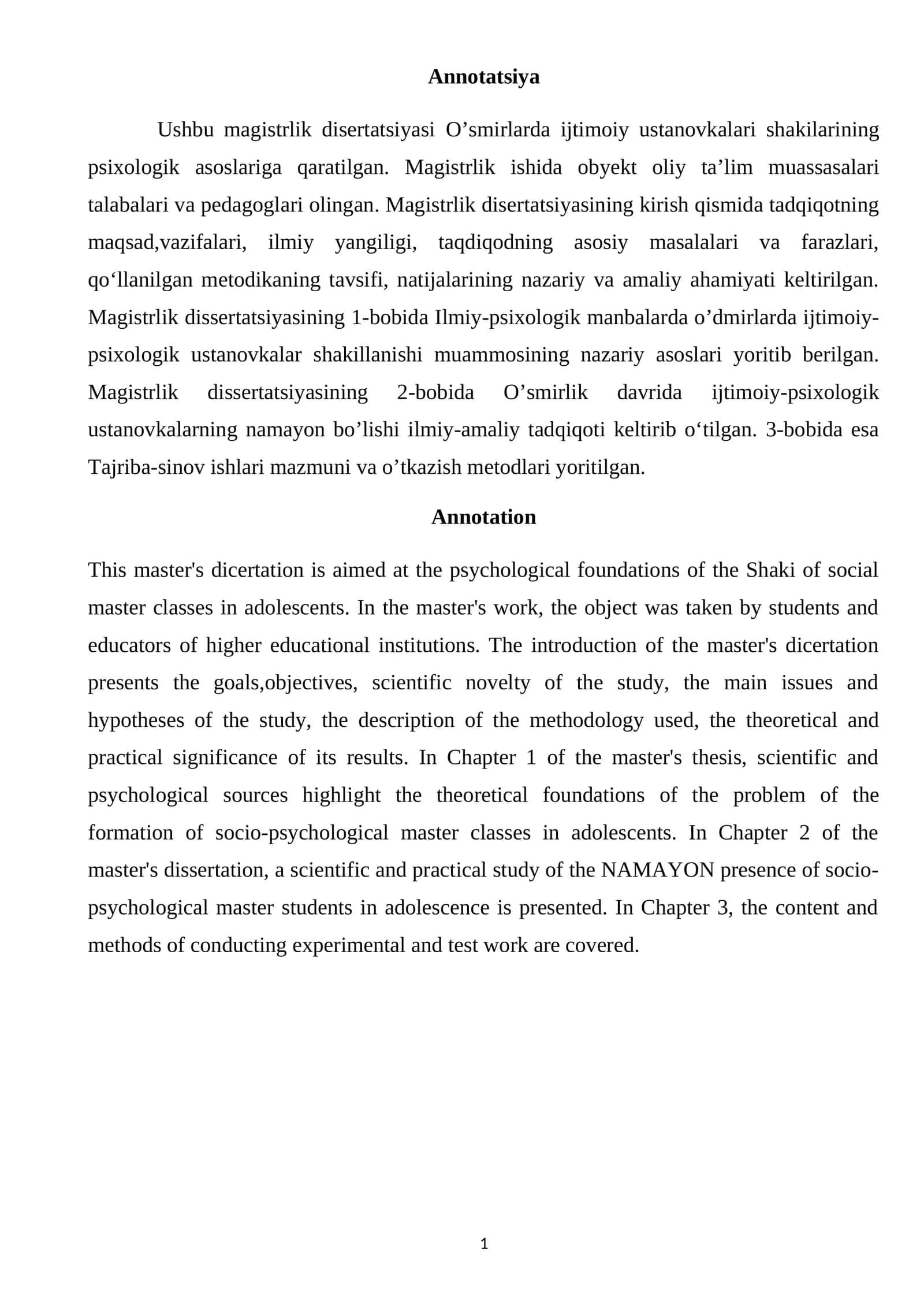 ILMIY-PSIXOLOGIK MANBALARDA O’SMIRLARDA IJTIMOIY-PSIXOLOGIK USTANOVKALAR SHAKLLANISHI MUAMMOSINING NAZARIY ASOSLARI