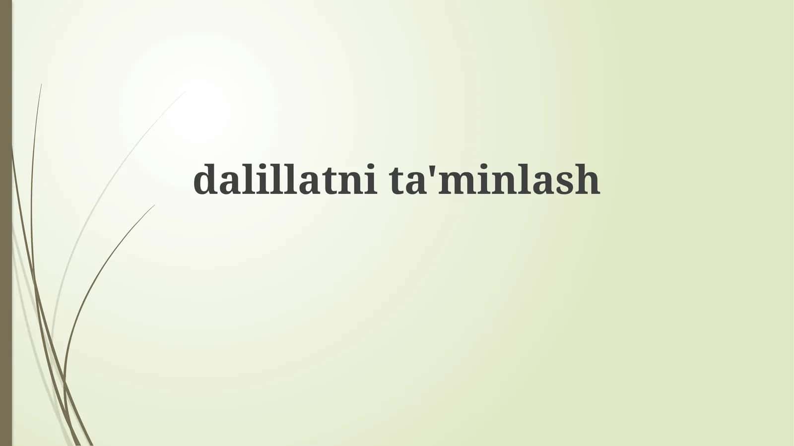 dalillatnita'minlash