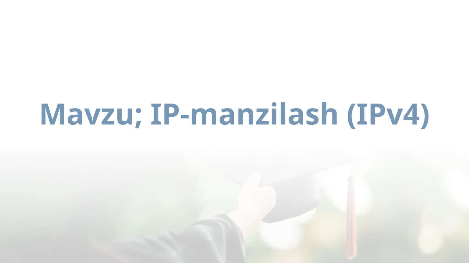 IP-manzilash (IPv4)
