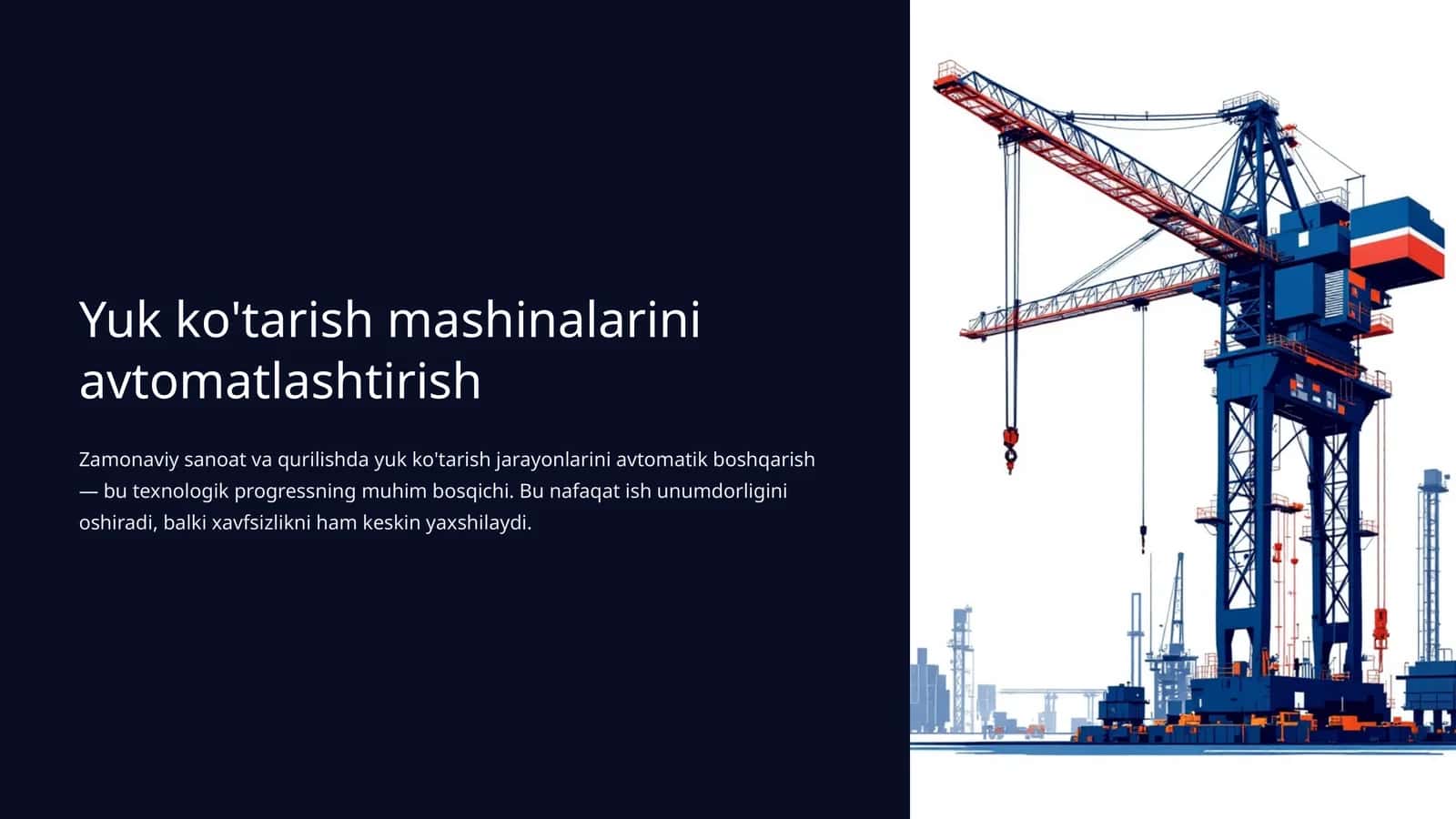 Yuk ko'tarish mashinalarini avtomatlashtirish