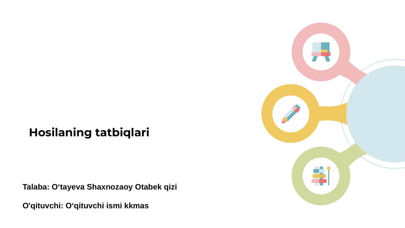 Hosilaning tatbiqlari