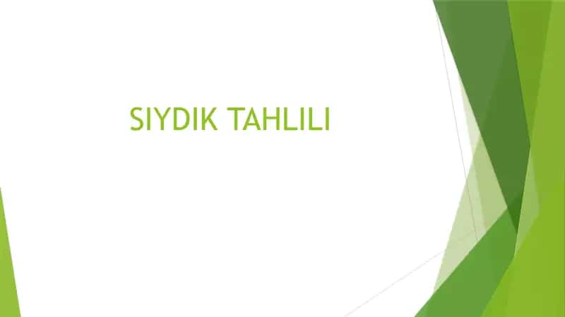 Siydik tahlili