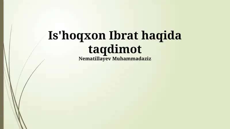 Ibratli Voqealar