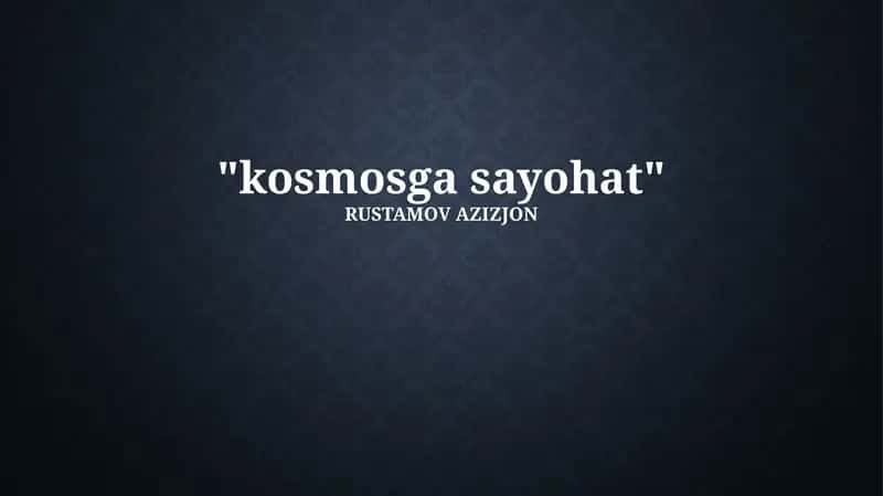 Kosmosga sayohat