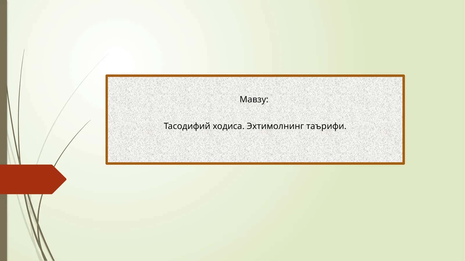 Тасодифий ходиса