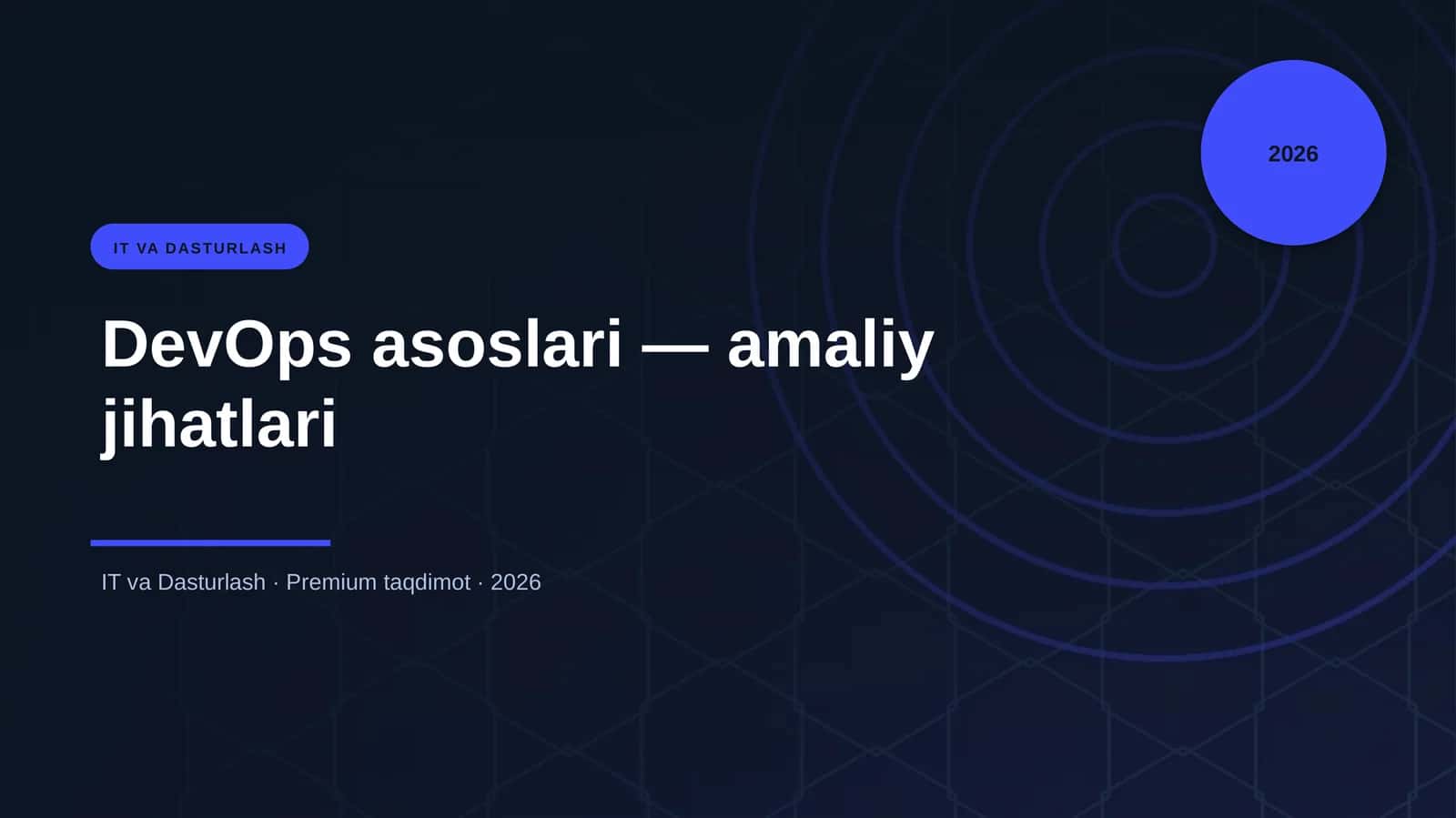 DevOps asoslari — amaliy jihatlari
