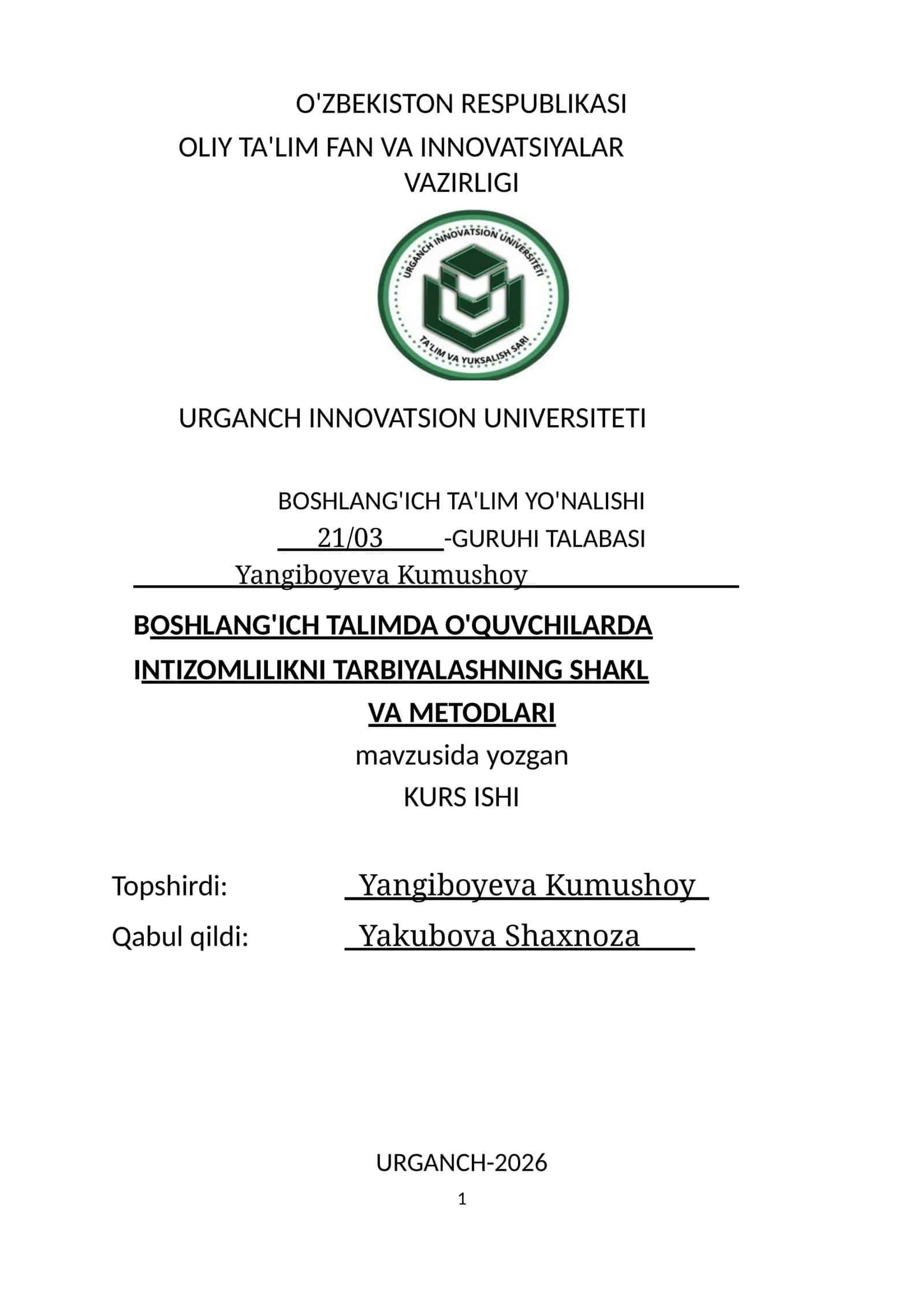 Intizomlilikni Tarbiyalashning Usul va Metodlari