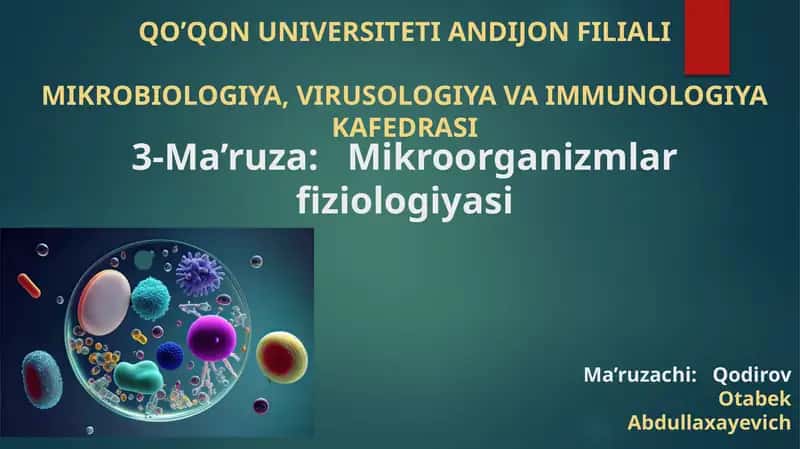 Mikroorganizmlar fiziologiyasi