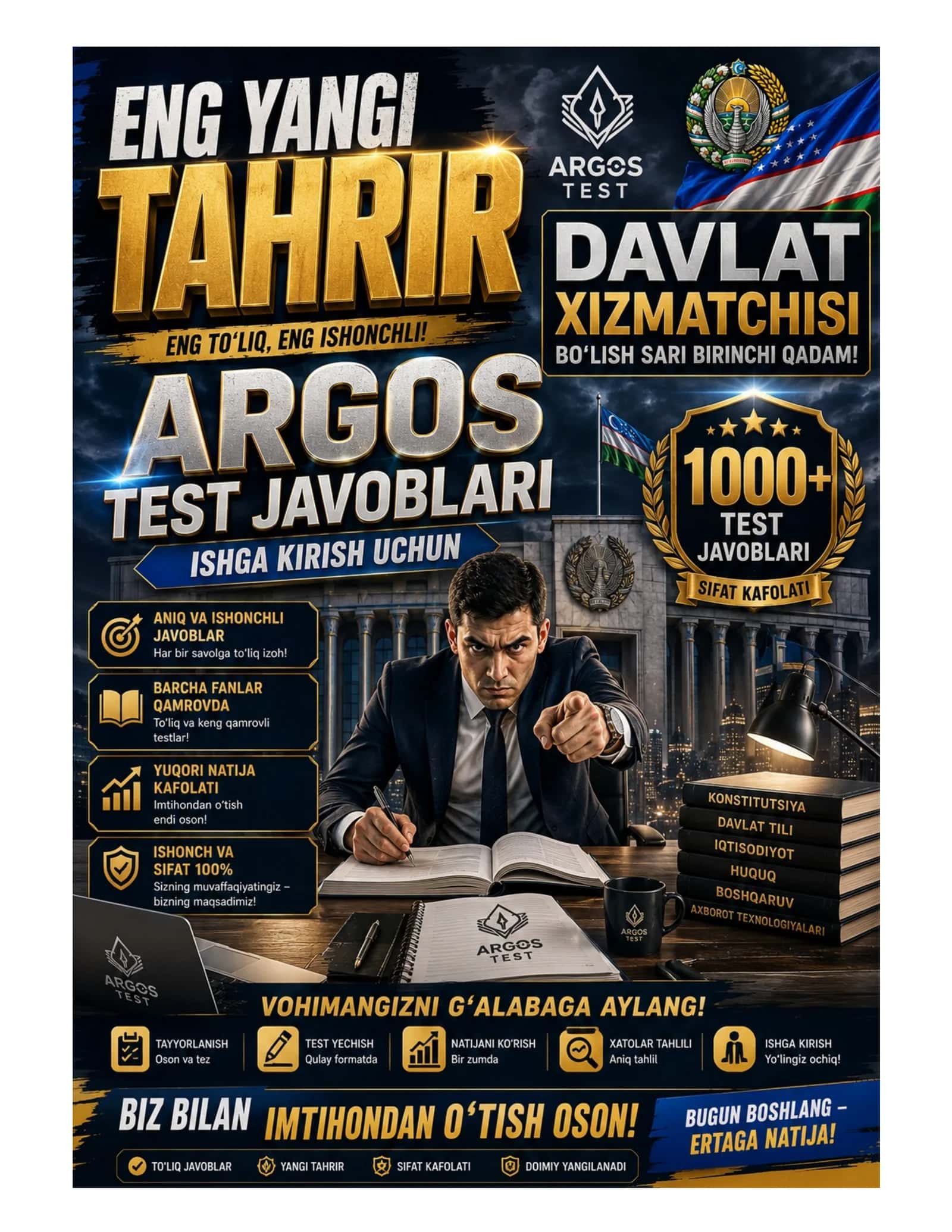 Argos test javoblari ENG yangi tahrir