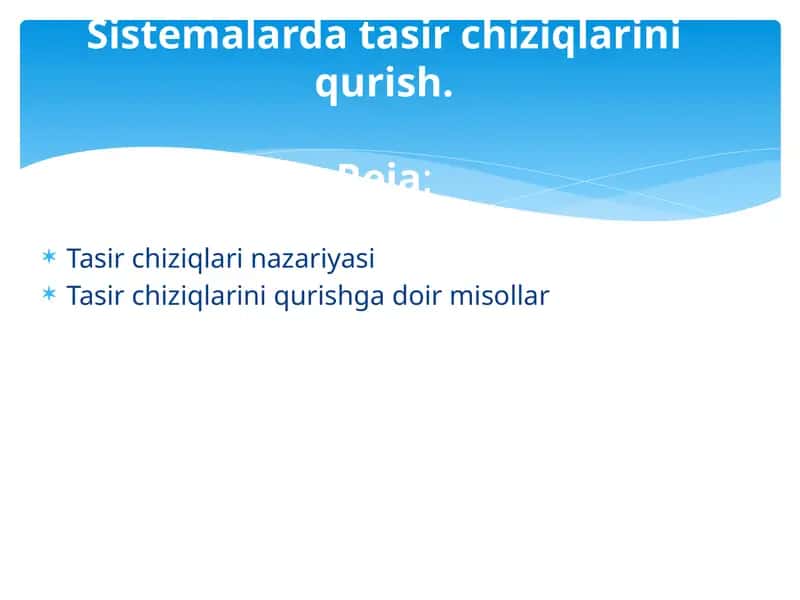 Tasir chiziqlari nazariyasi