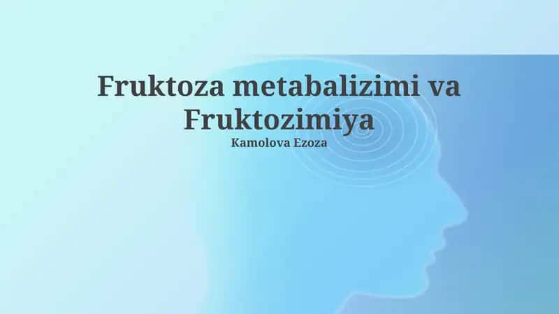 Fruktoza metabalizimi va Fruktozimiya