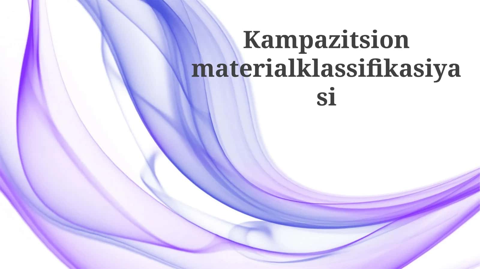 Kompozit materiallar klassifikasiyasi