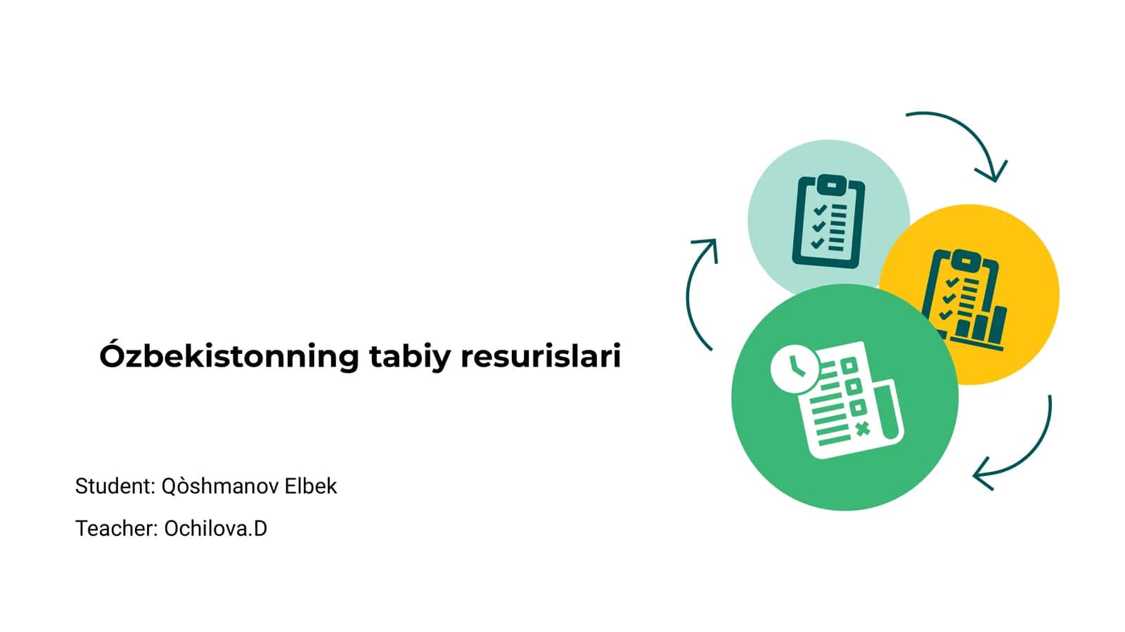 Ózbekistonning tabiy resurislari