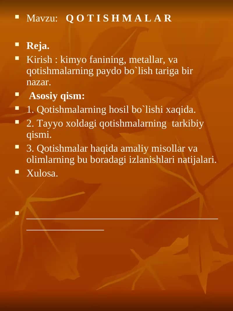 Q O T I S H M A L A R