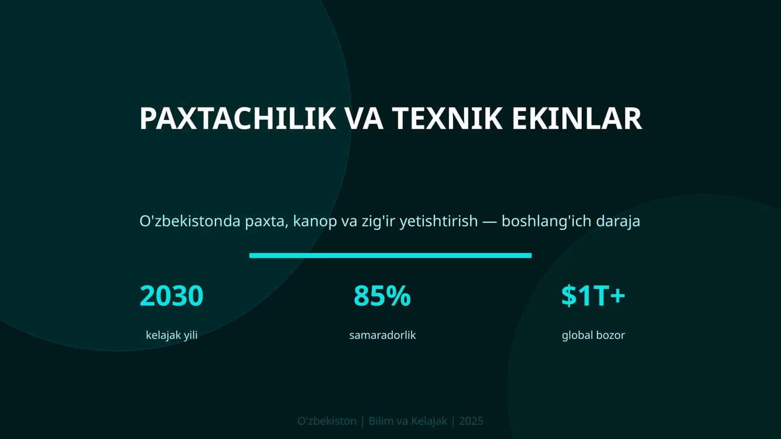 Paxtachilik va texnik ekinlar