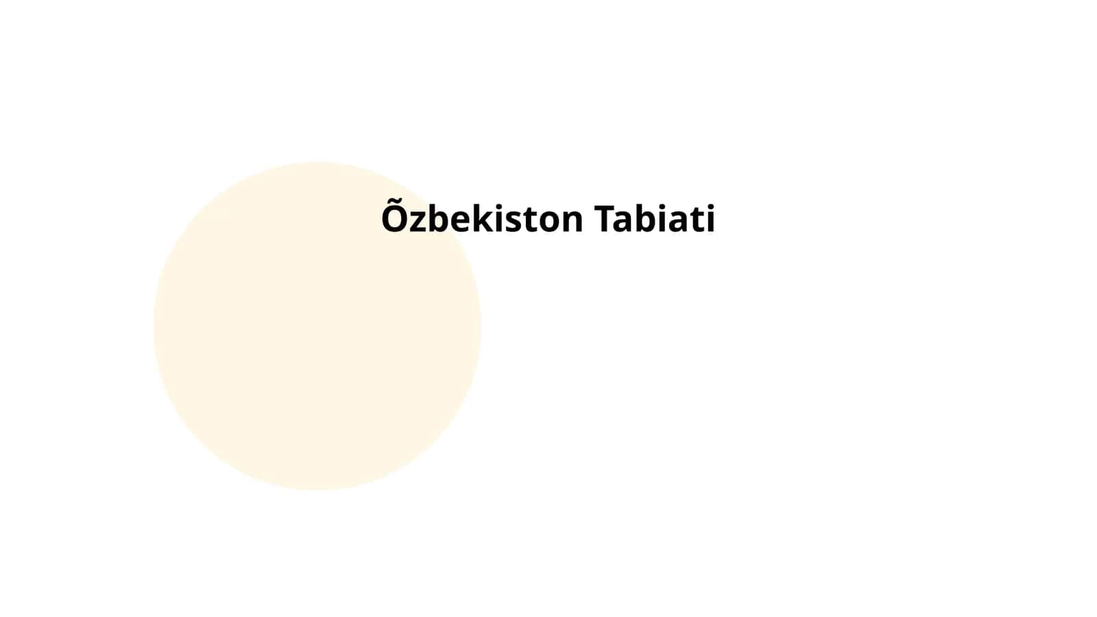 O‘zbekiston Tabiati