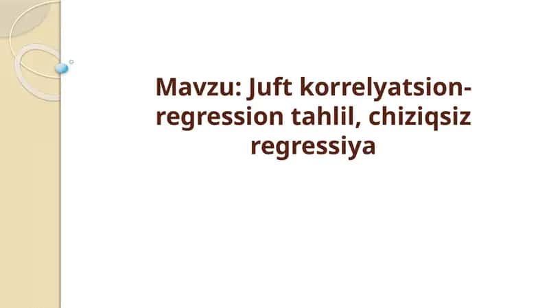 Juftkorrelyatsion-regressiontahlil, chiziqsizregressiya