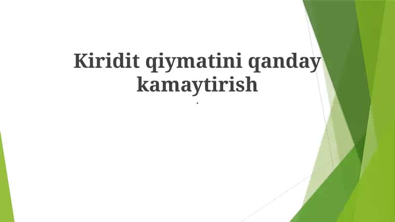 Aqlli Kreditlash va Reyting
