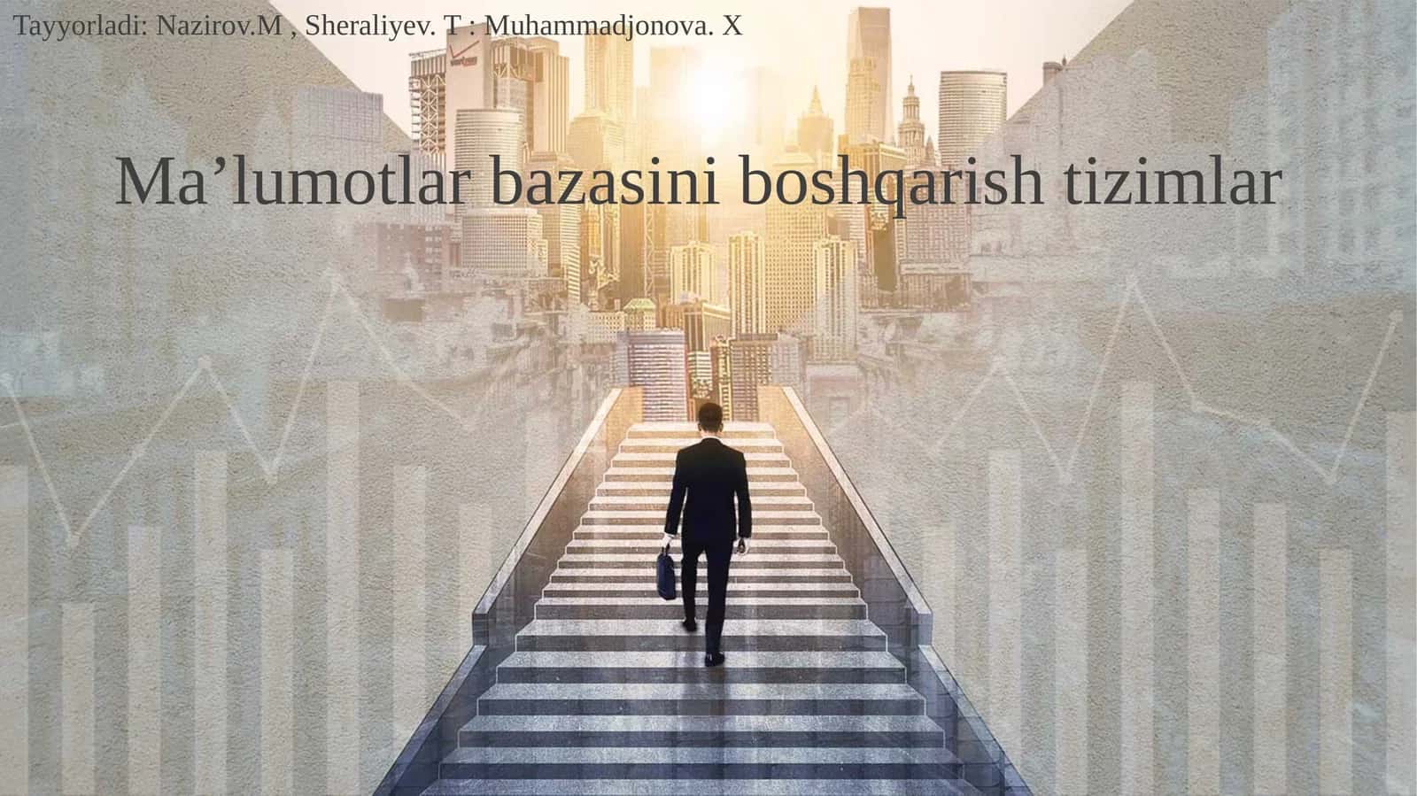 Ma’lumotlarbazasini boshqarish tizimlari