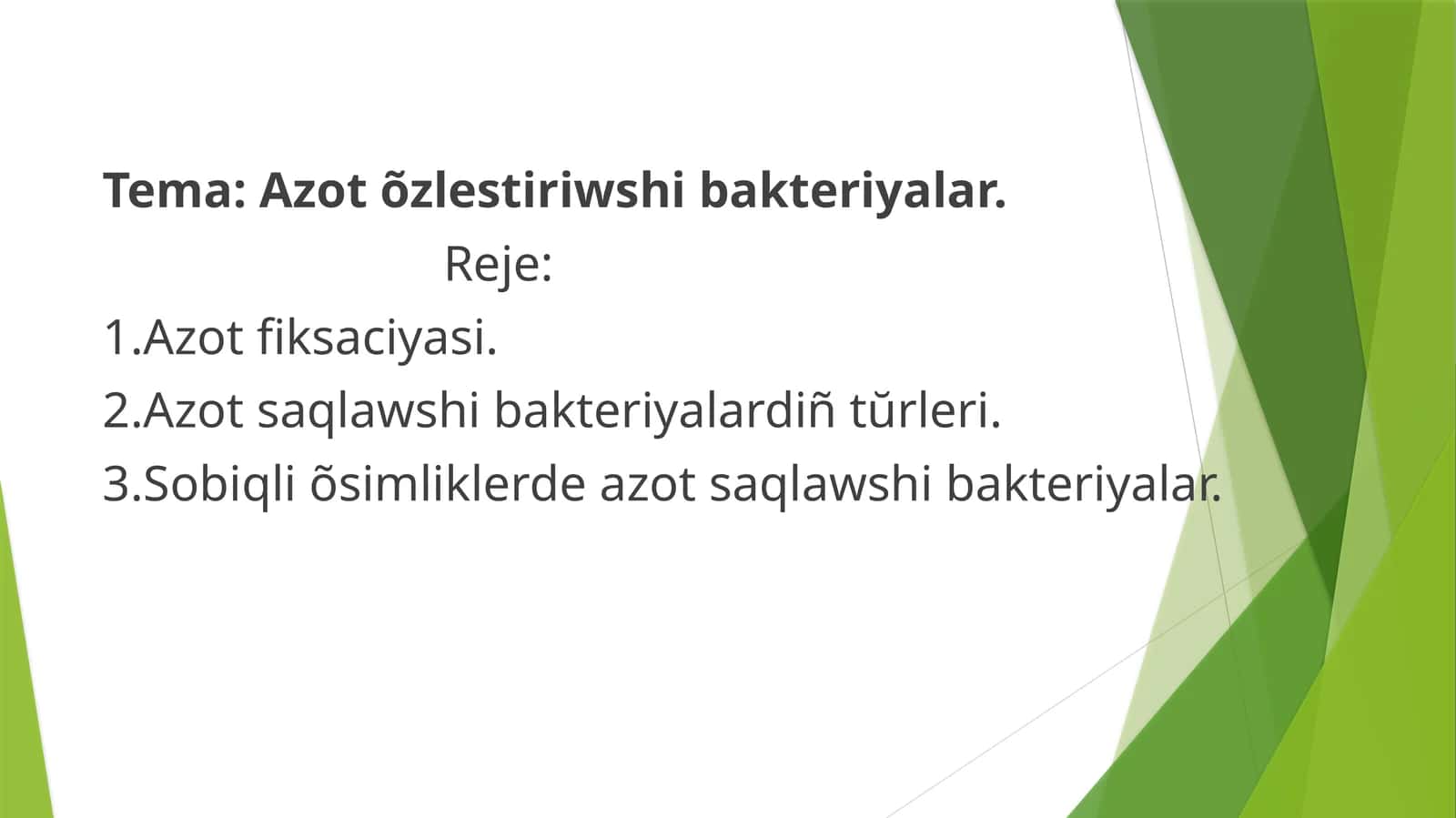 Azotõzlestiriwshi bakteriyalar