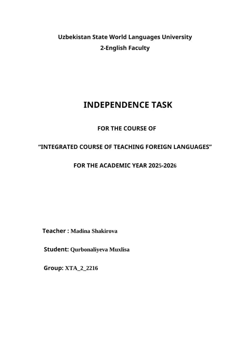 Principles of Language Assessment and Test Design
