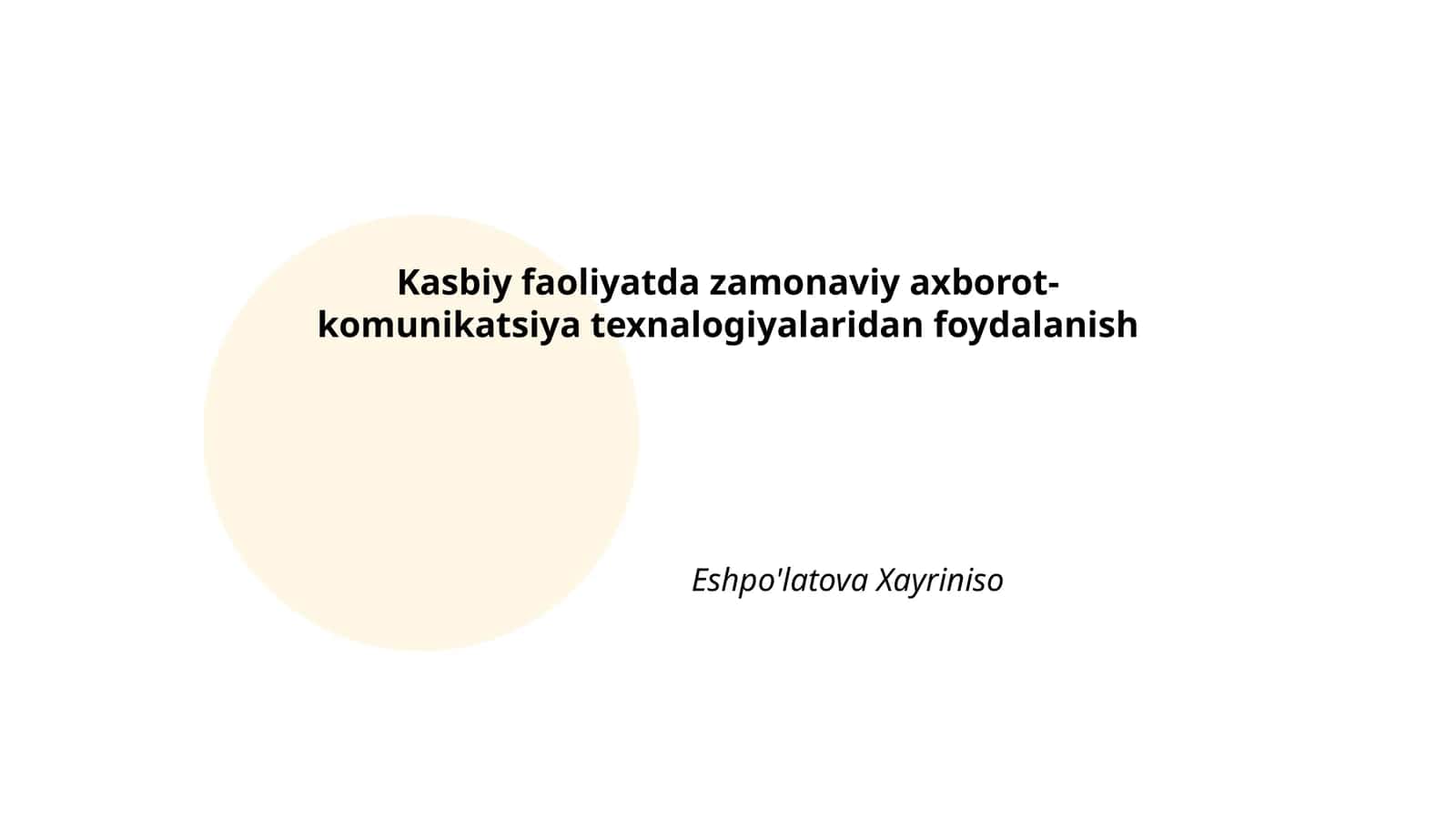 Zamonaviy moliyaviy tizimlarda AKT roli