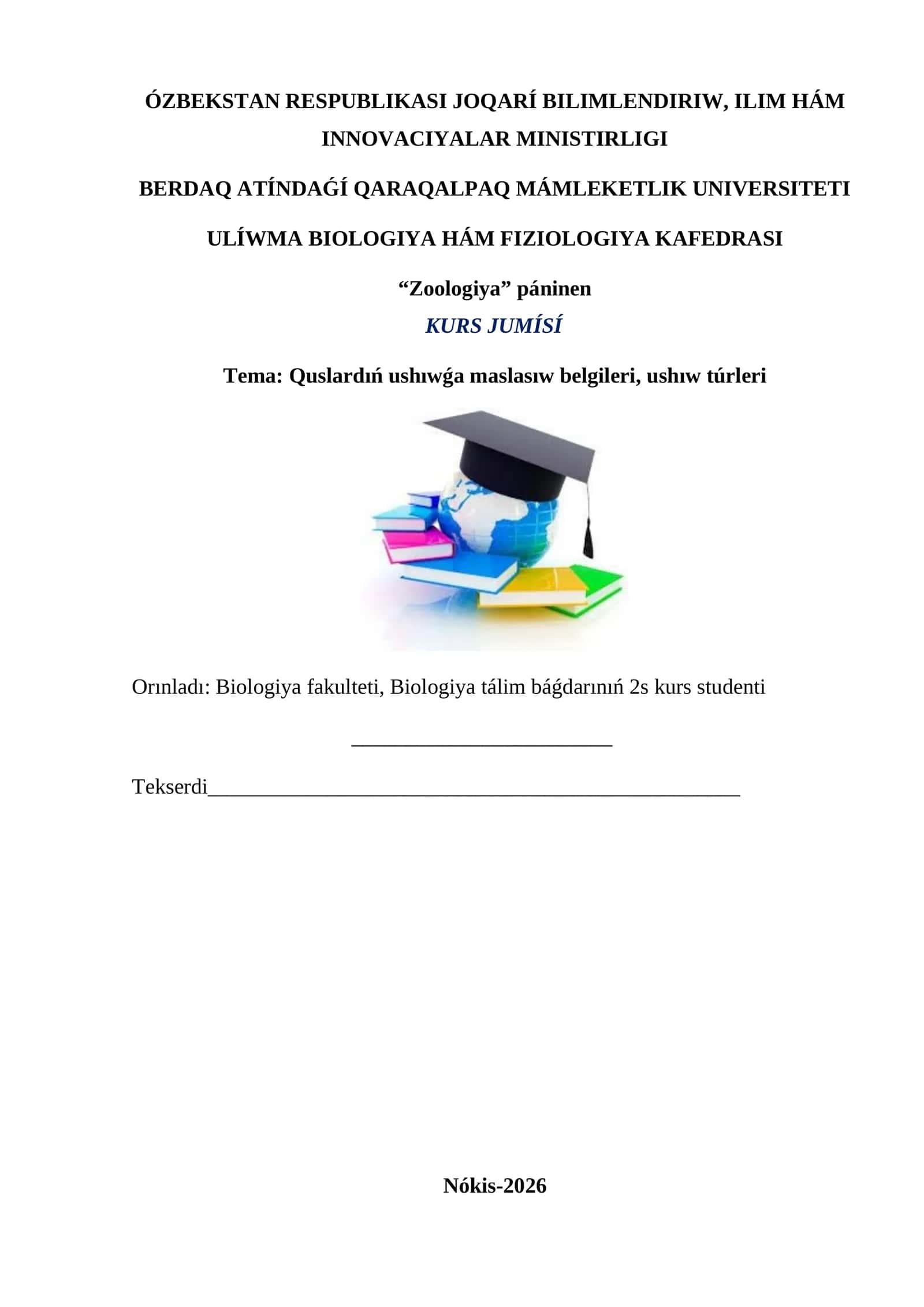 Quslardıń ushıwǵa maslasıw belgileri, ushıw túrleri