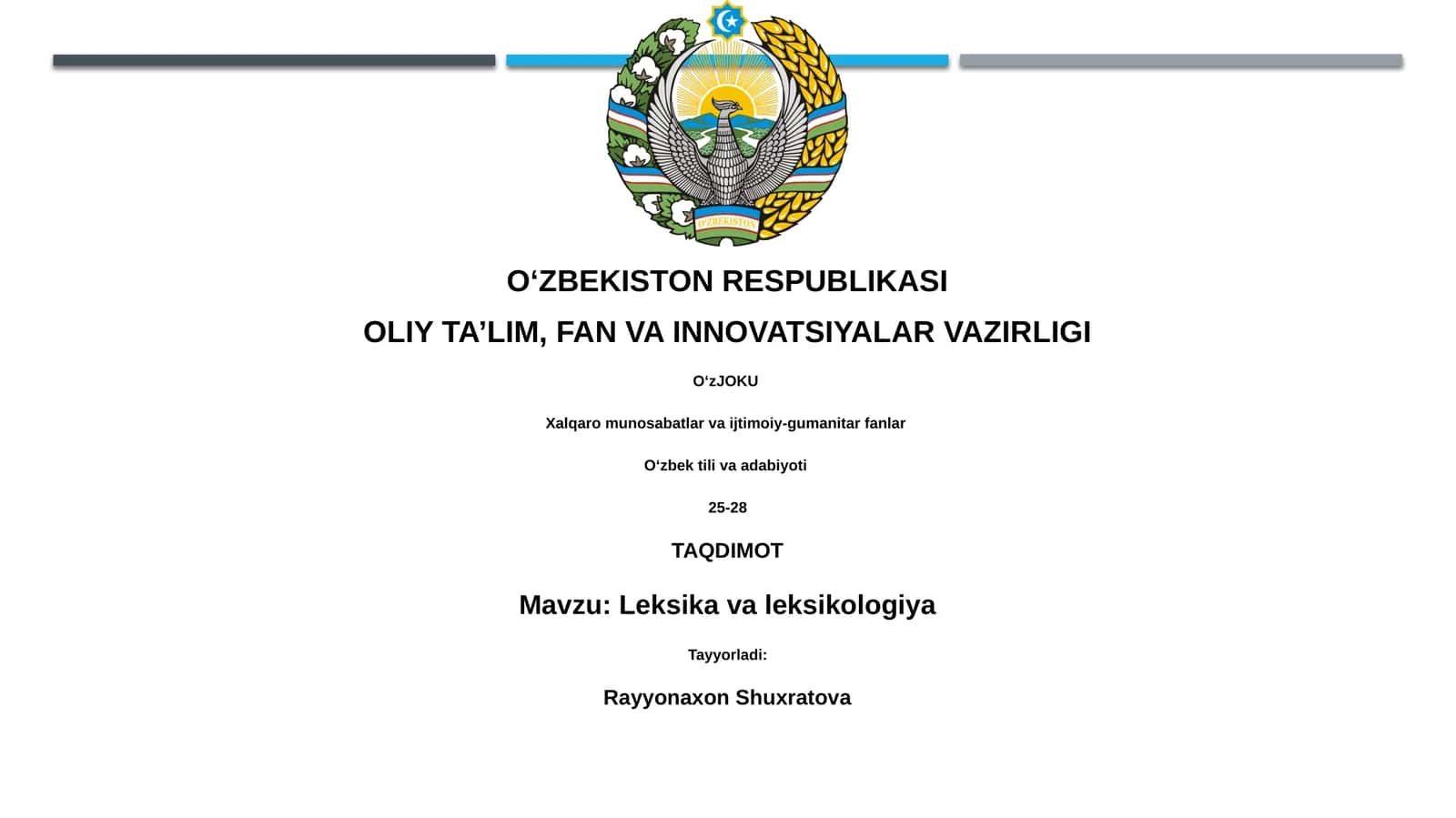 Leksika va leksikologiya