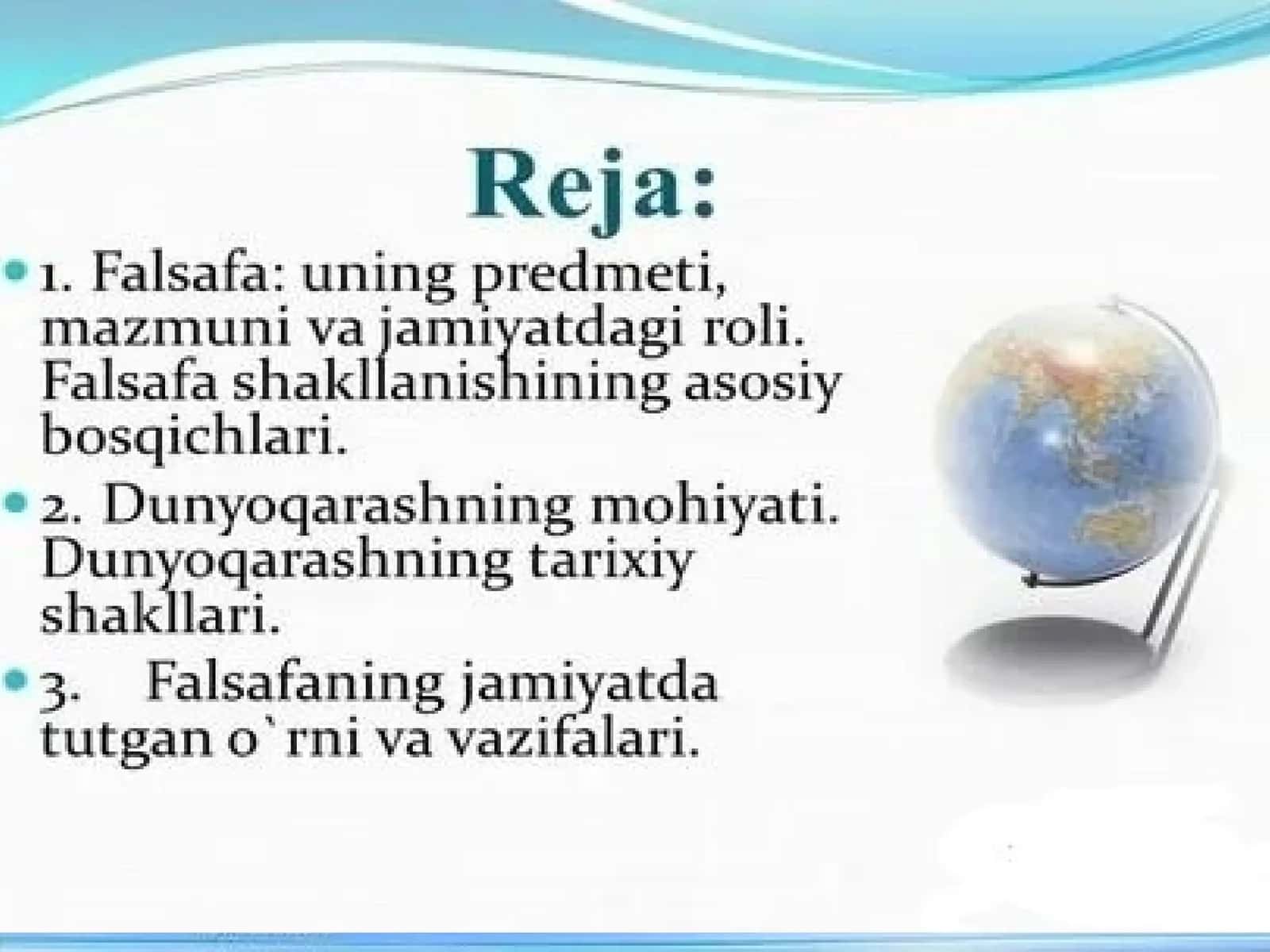 Falsafa dunyoni anglash usuli